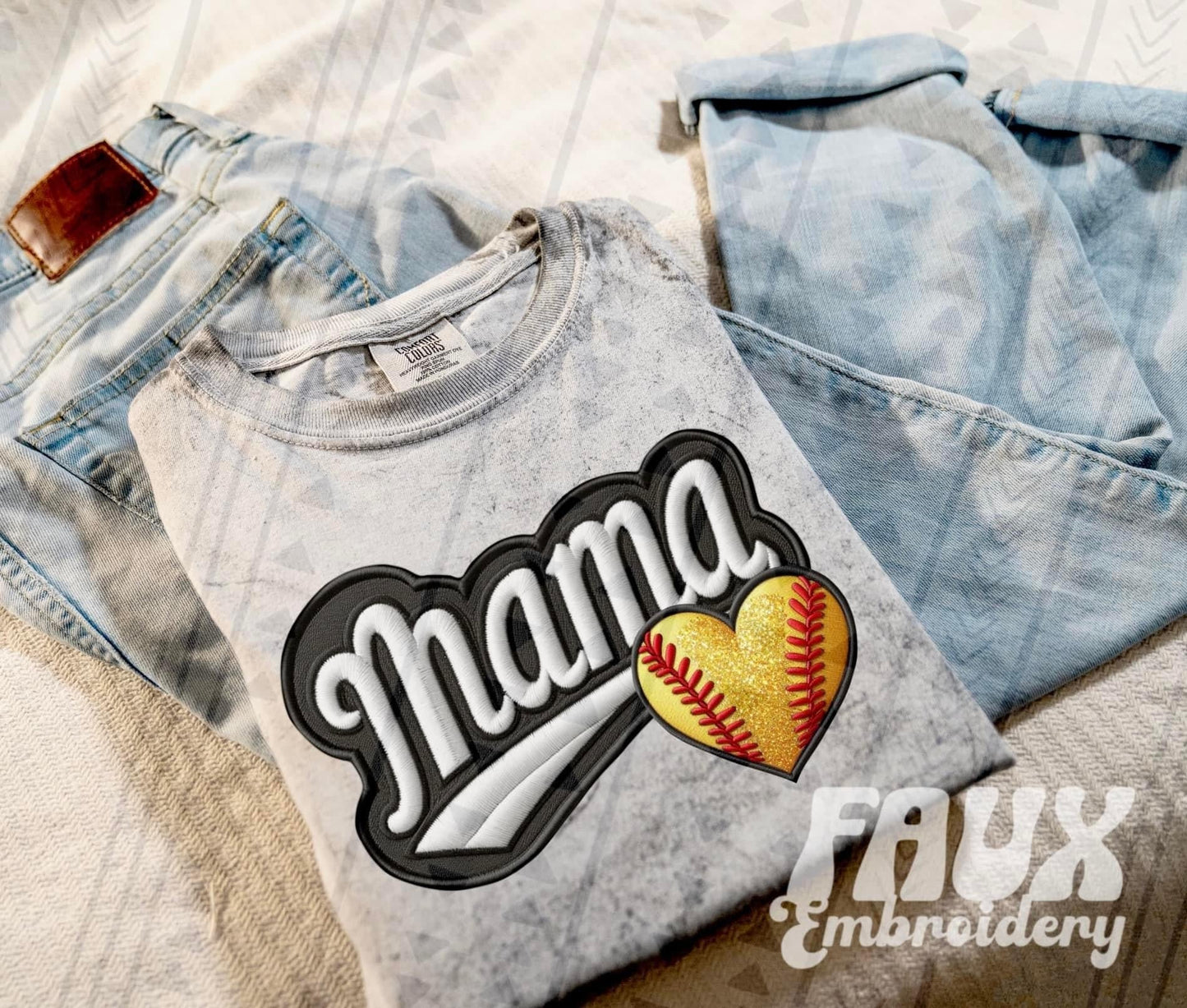 FAUX Varsity Mama Sweatshirt