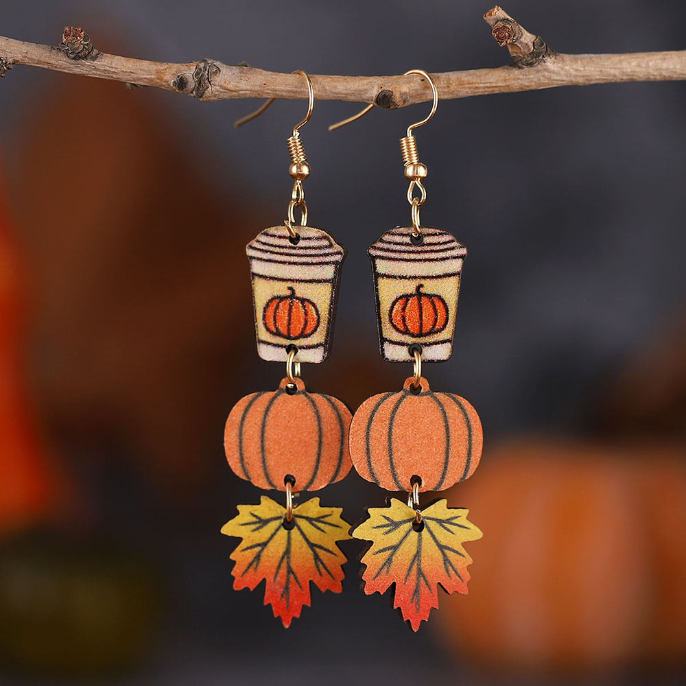 *RTS* Fall/ Halloween Wooden Earring