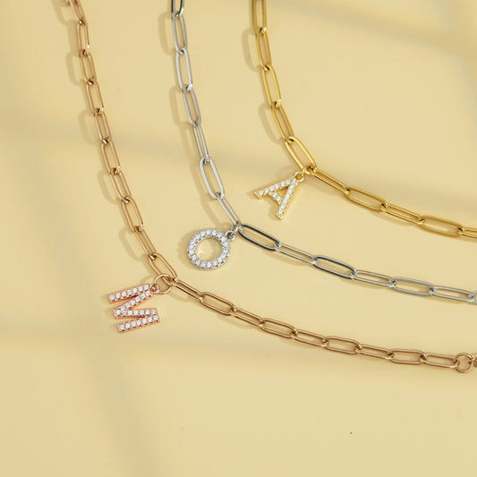 Preorder: Paperclip Initial Bracelet