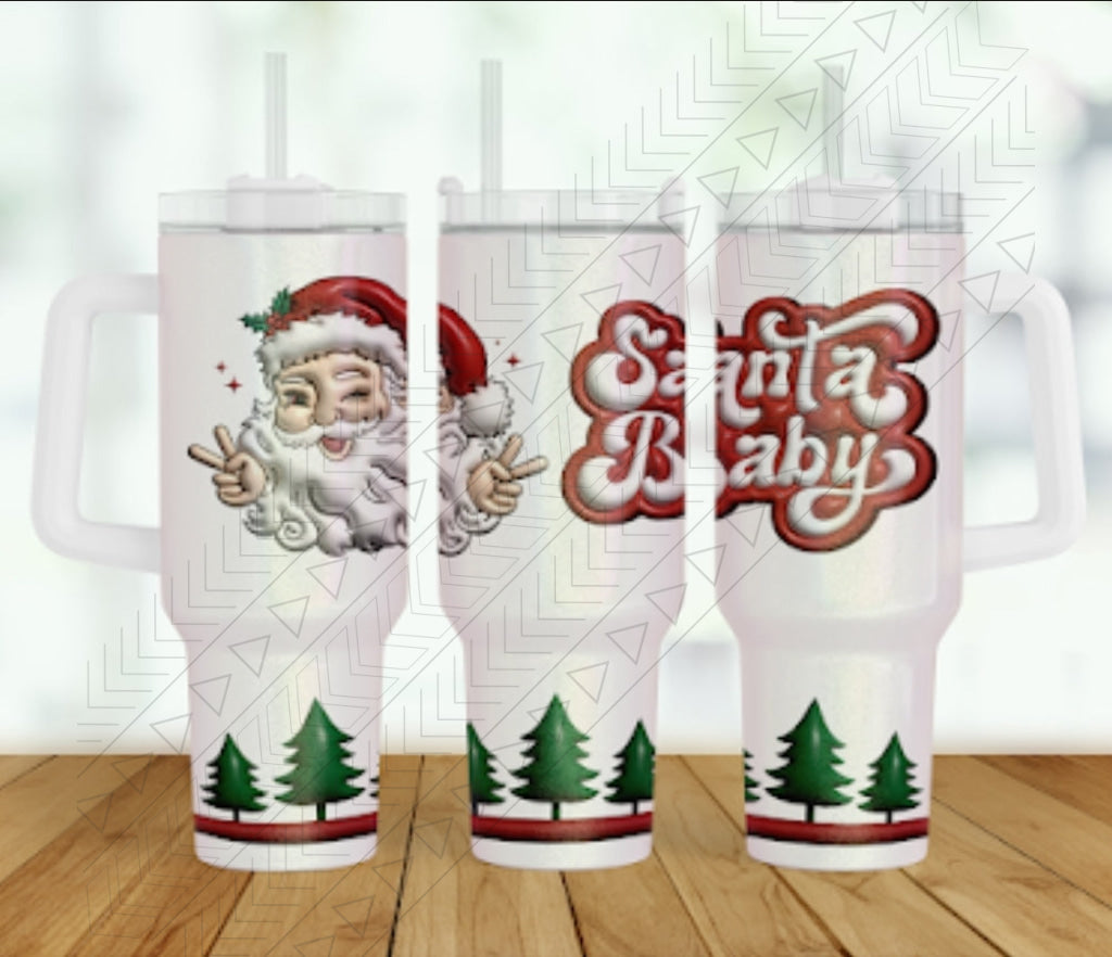 40Oz Santa Baby 3D Puff