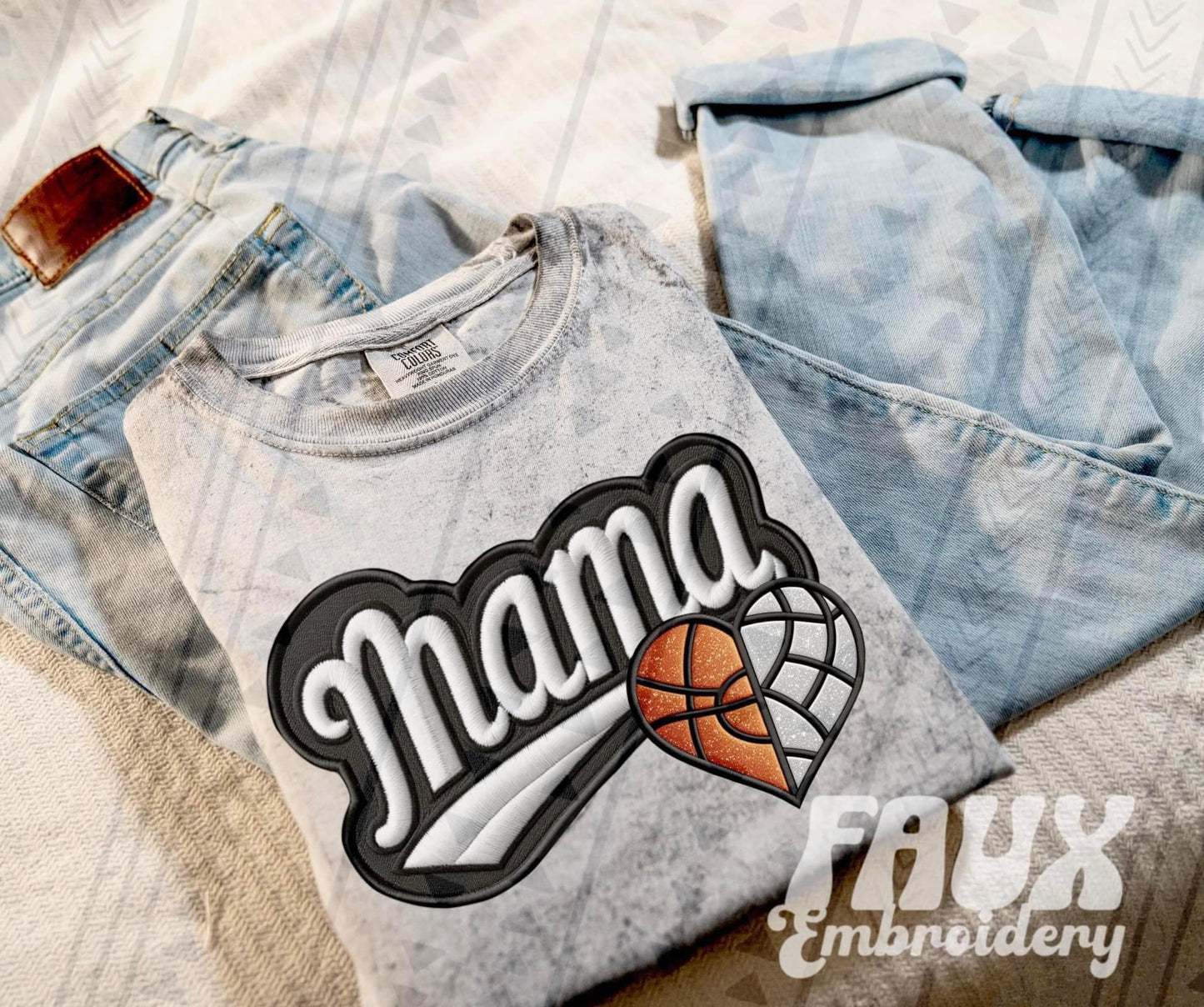 FAUX Varsity Mama Sweatshirt