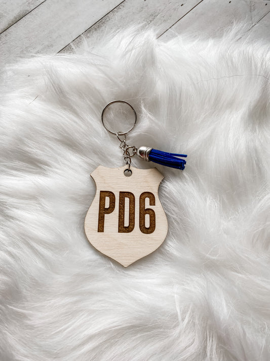 Custom Police Badge Keychain