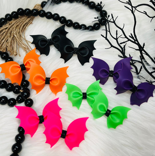 *Preorder: Handmade Bat Pigtail Bows*