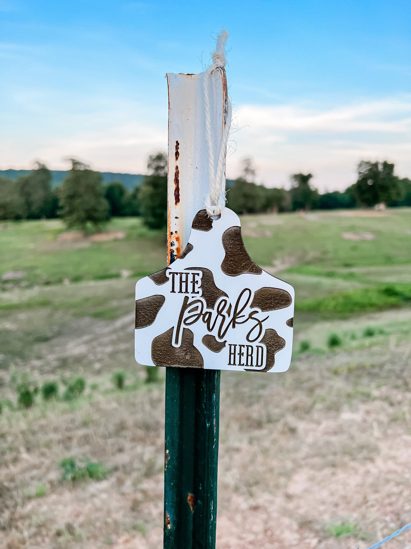 Cow tag Ornament