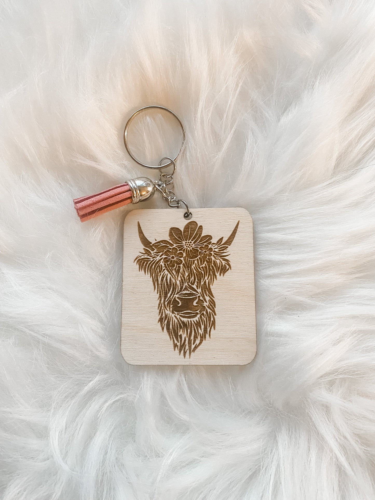 Highland Cow Keychain