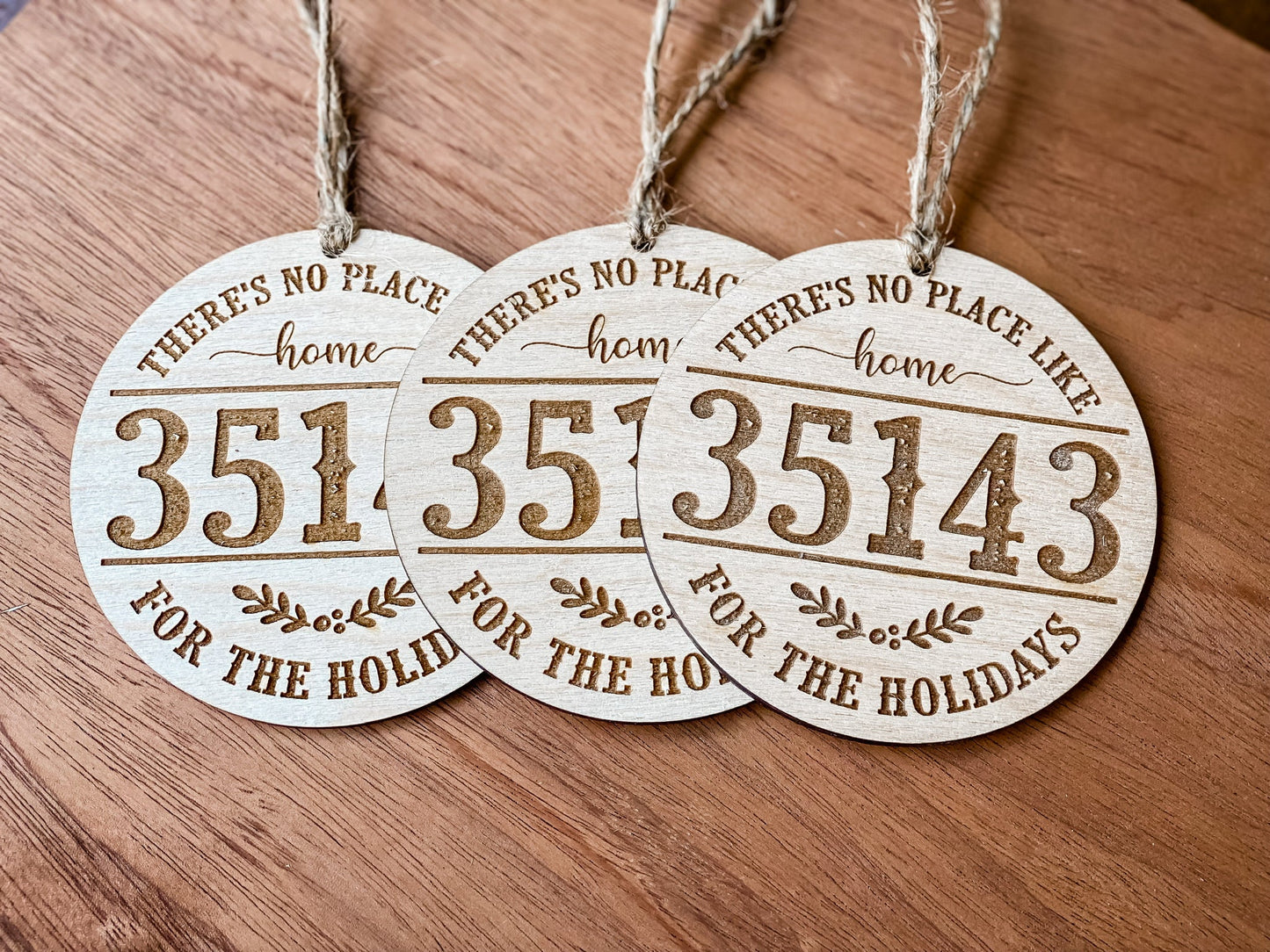 Zip code ornament