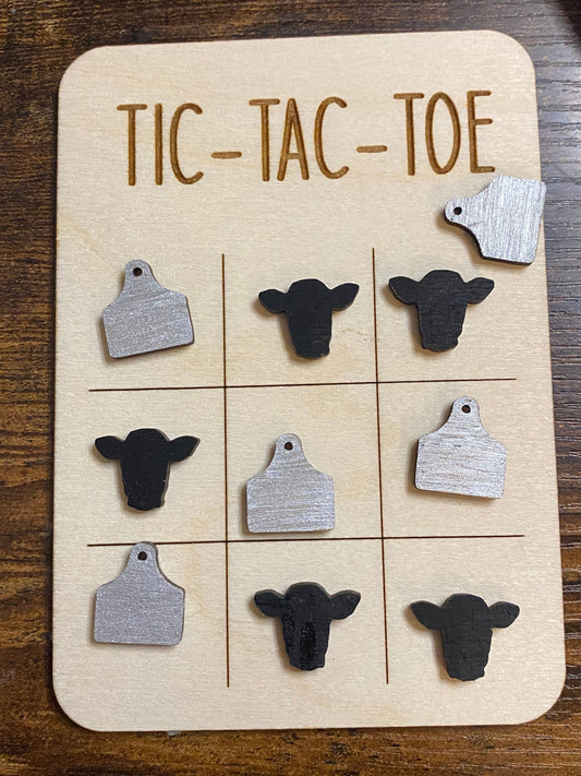 Cow Tic Tac Toe Set