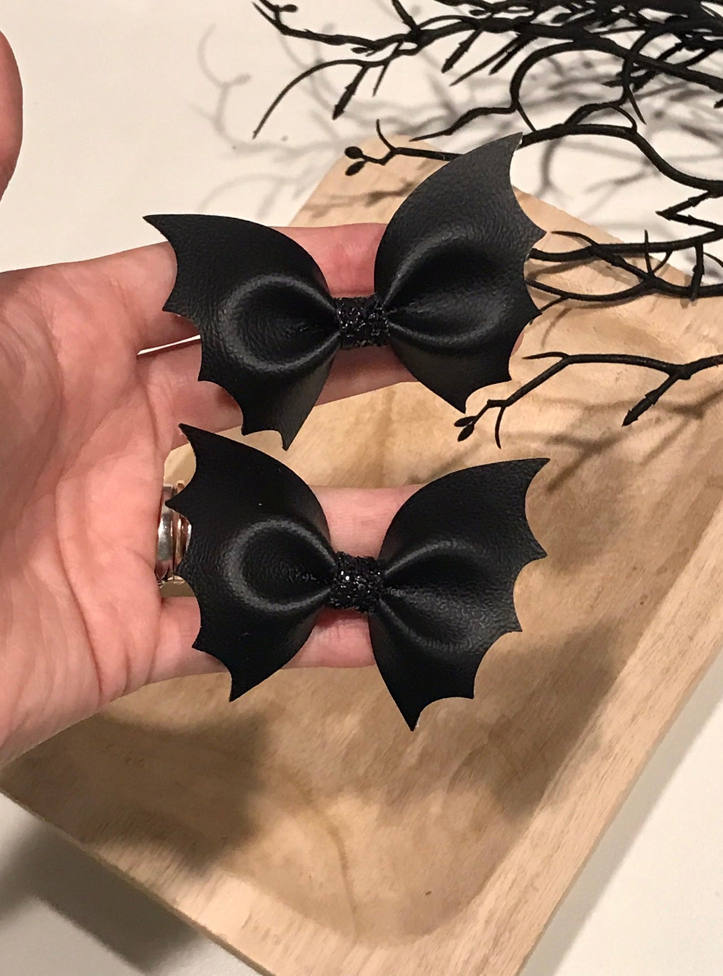 *Preorder: Handmade Bat Pigtail Bows*