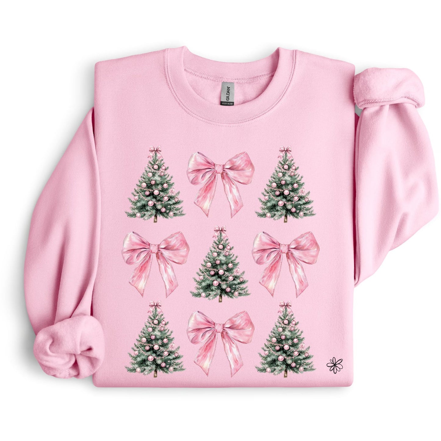 Coquette Christmas Tree and Bows SWEATSHIRT.