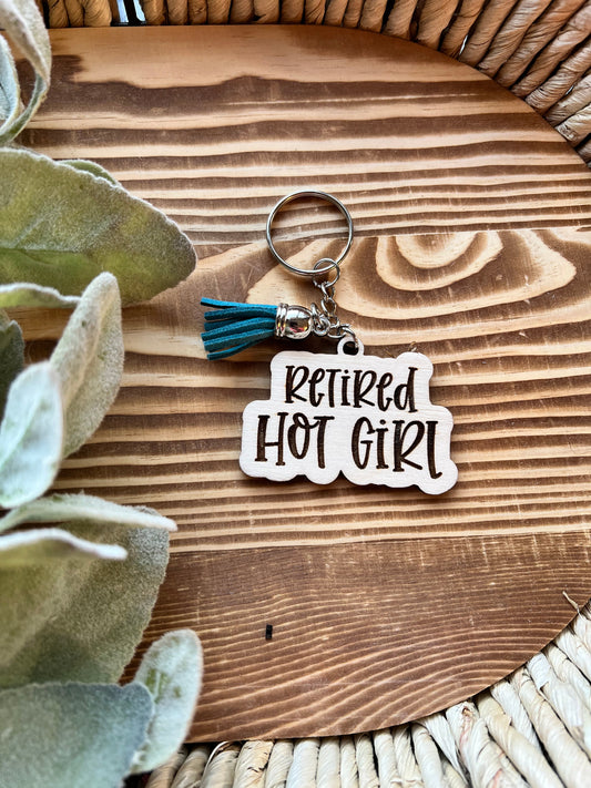 Retired hot girl keychain