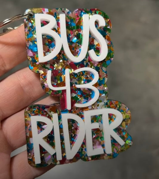 Rider Confetti Keychain