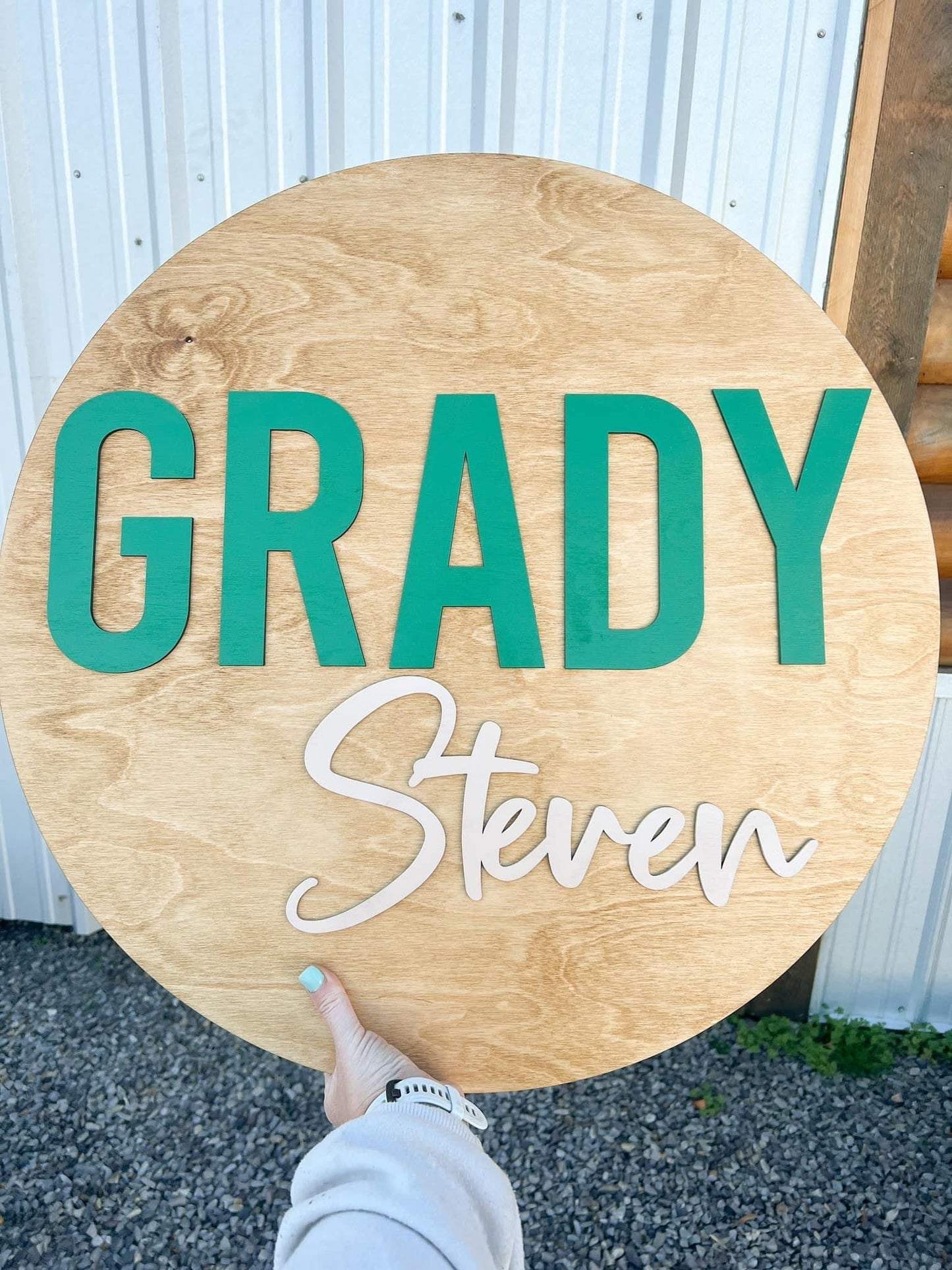 Custom Round Name Sign