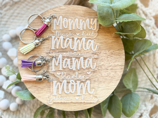 Acrylic Mama Keychains