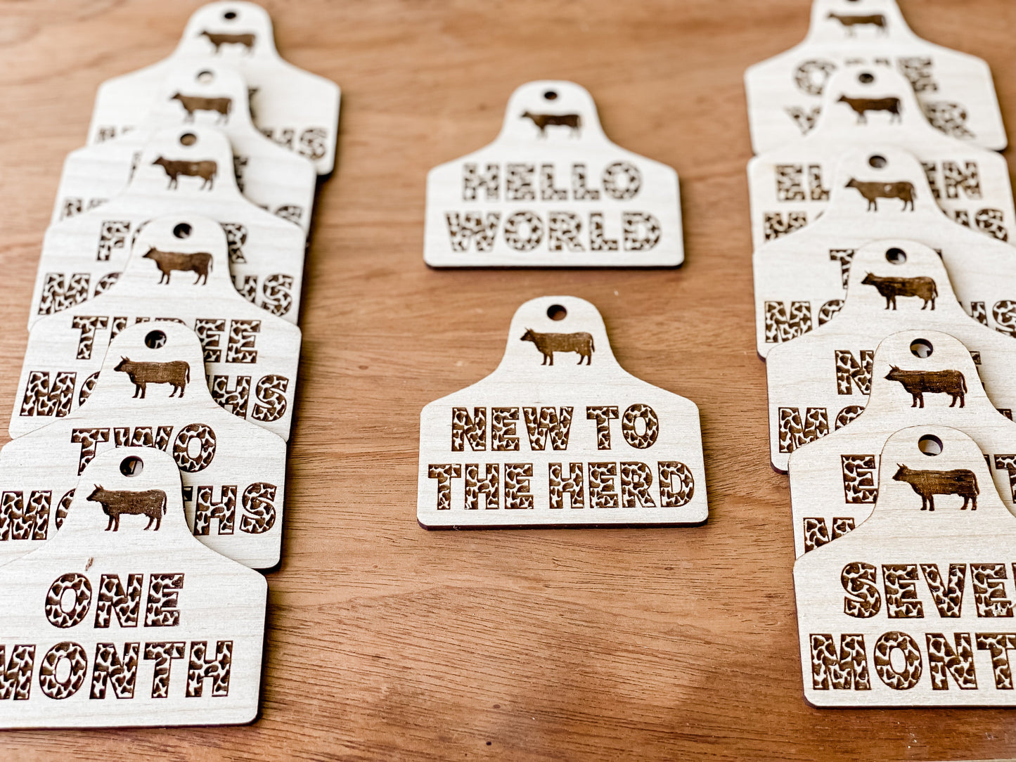 Cow Print Cow Tag Milestone