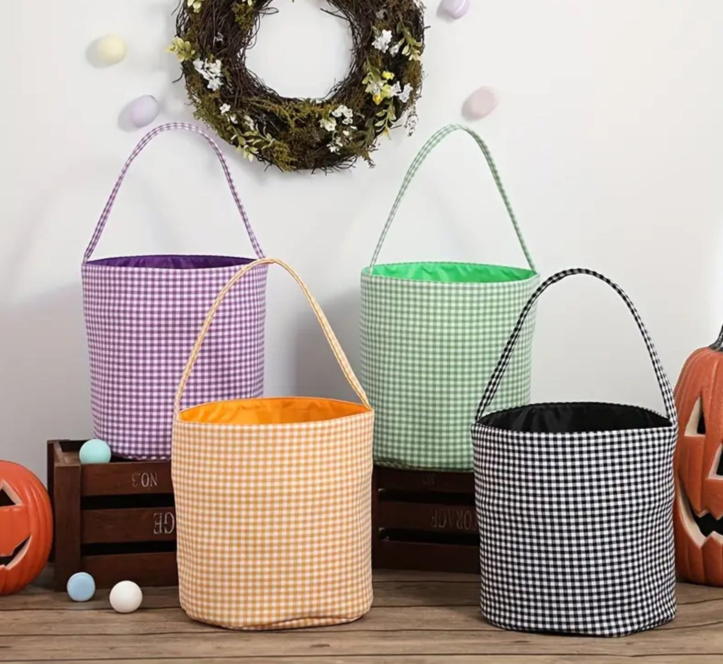 Preorder: Custom Embroidered Halloween Baskets