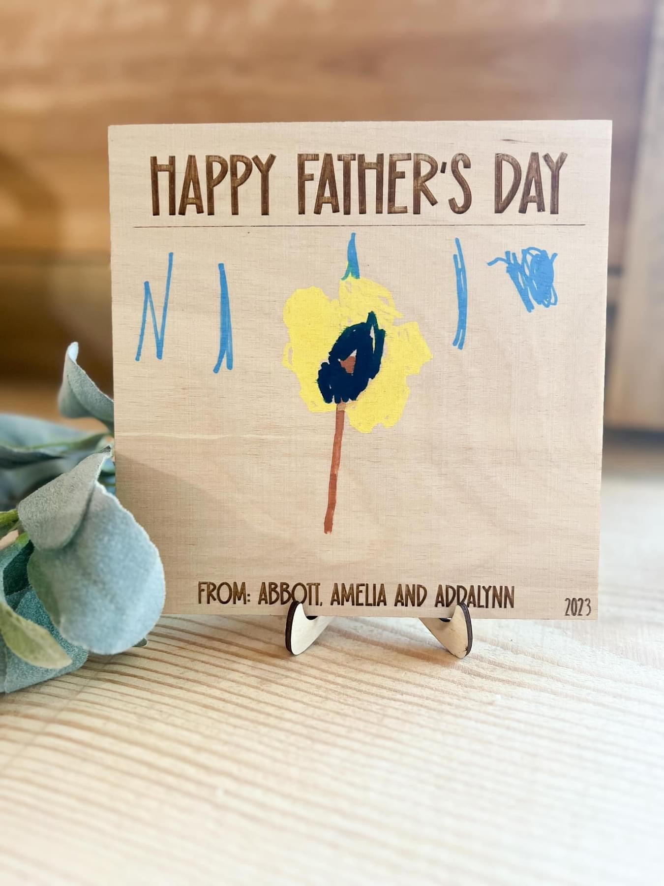 Father's Day and Mother's Day Drawing Sign