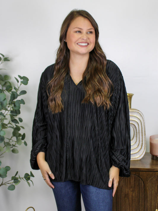 Black Flowy Blouse RTS