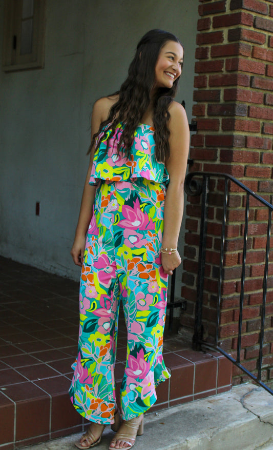 Tropical Strapless Jumpsuit RTS