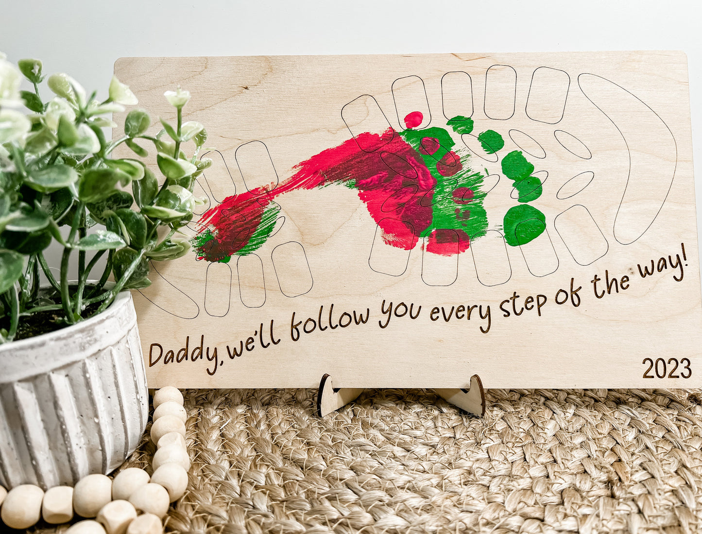 Daddy Footprint Sign