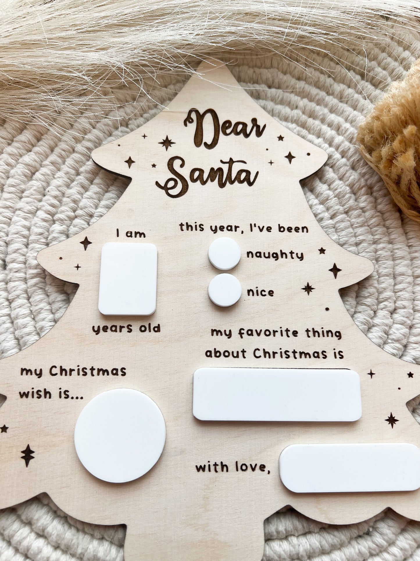 Dear Santa Tree Sign