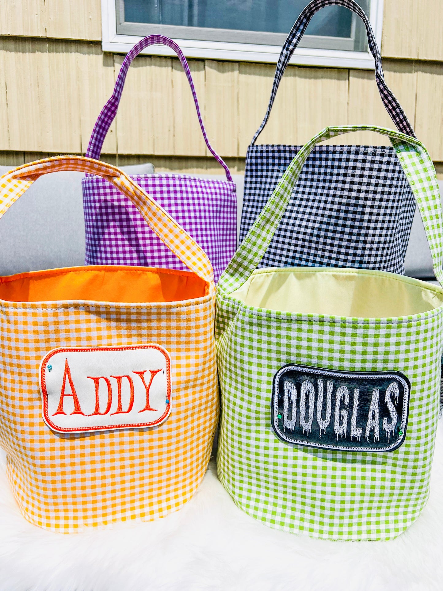 Preorder: Custom Embroidered Halloween Baskets