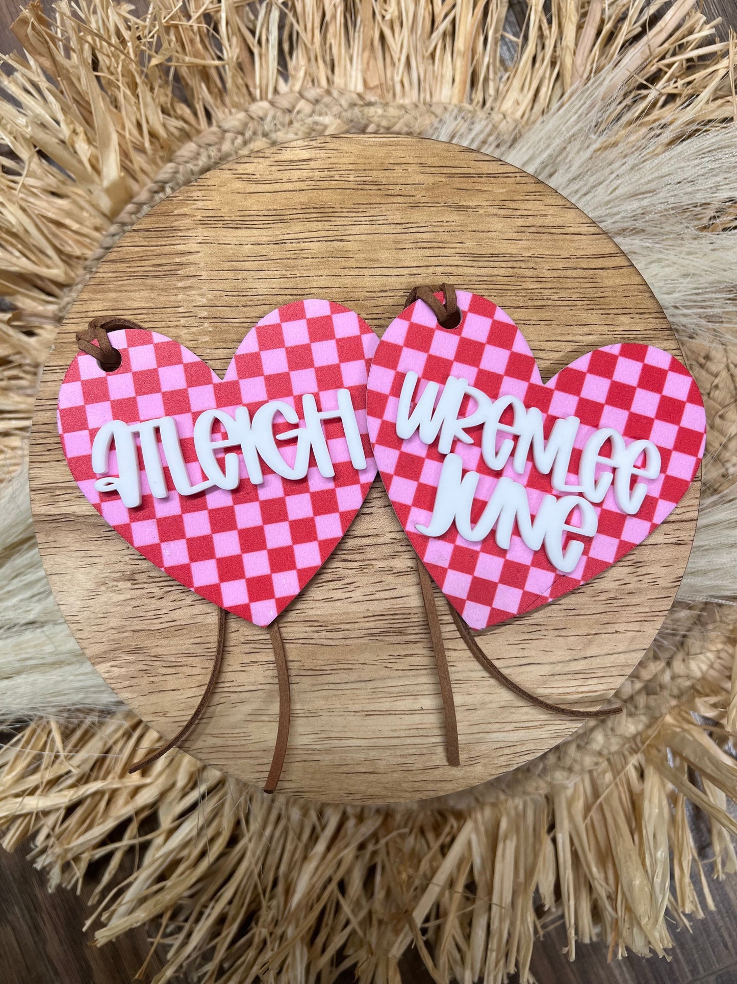 Checkered VDay Tags