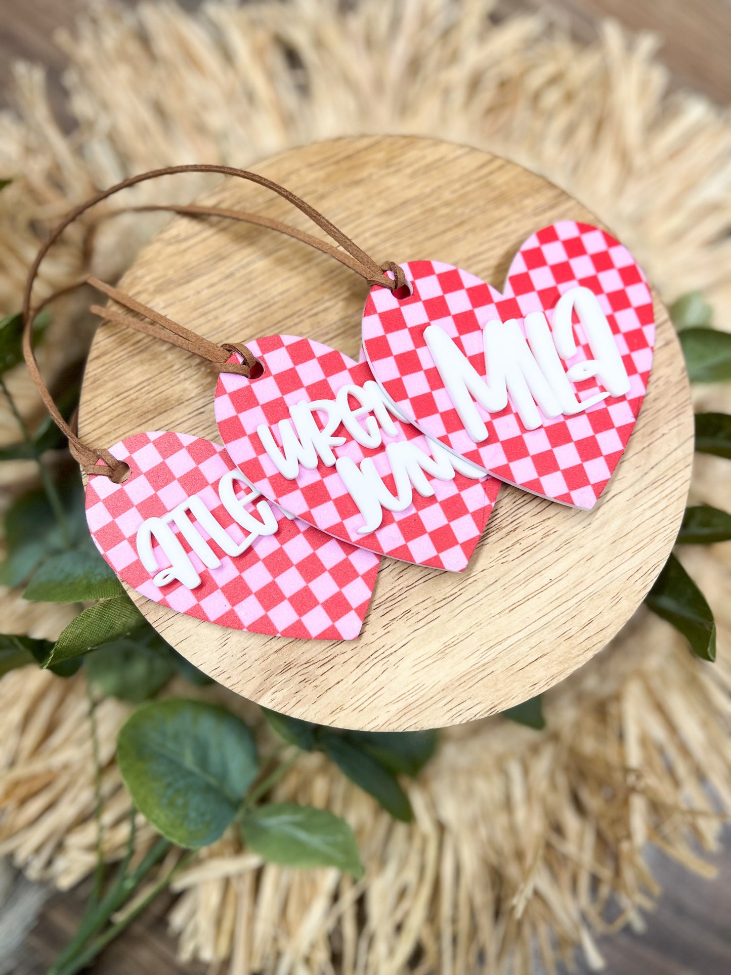 Checkered VDay Tags