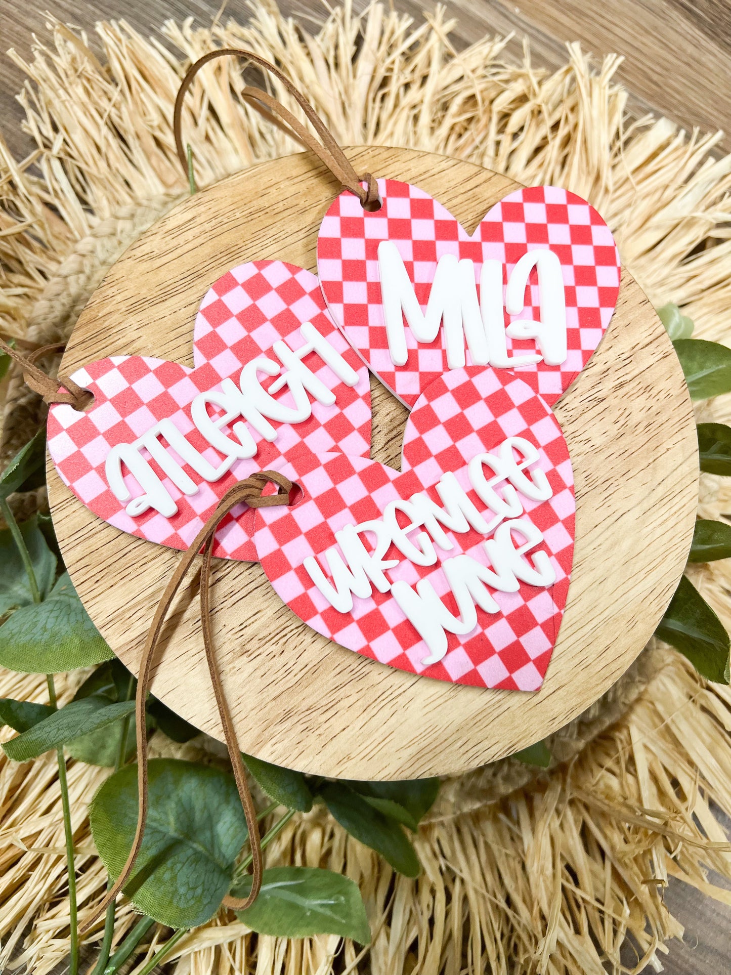 Checkered VDay Tags