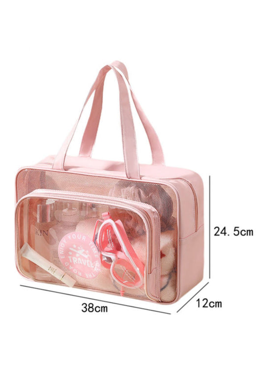 Clear Pink Travel Bag RTS