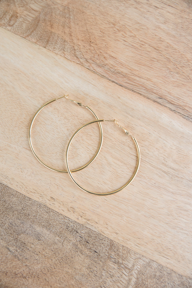 Go Through Hoops Earrings in Gold