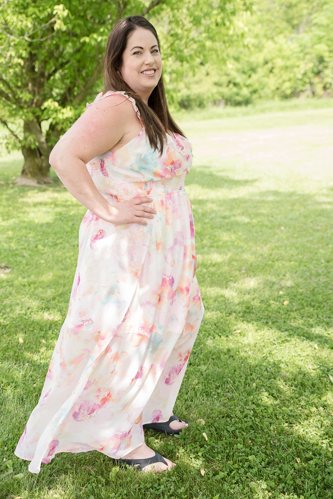 Watercolor Floral Dress