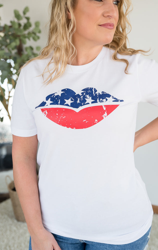 American Lips Graphic Tee