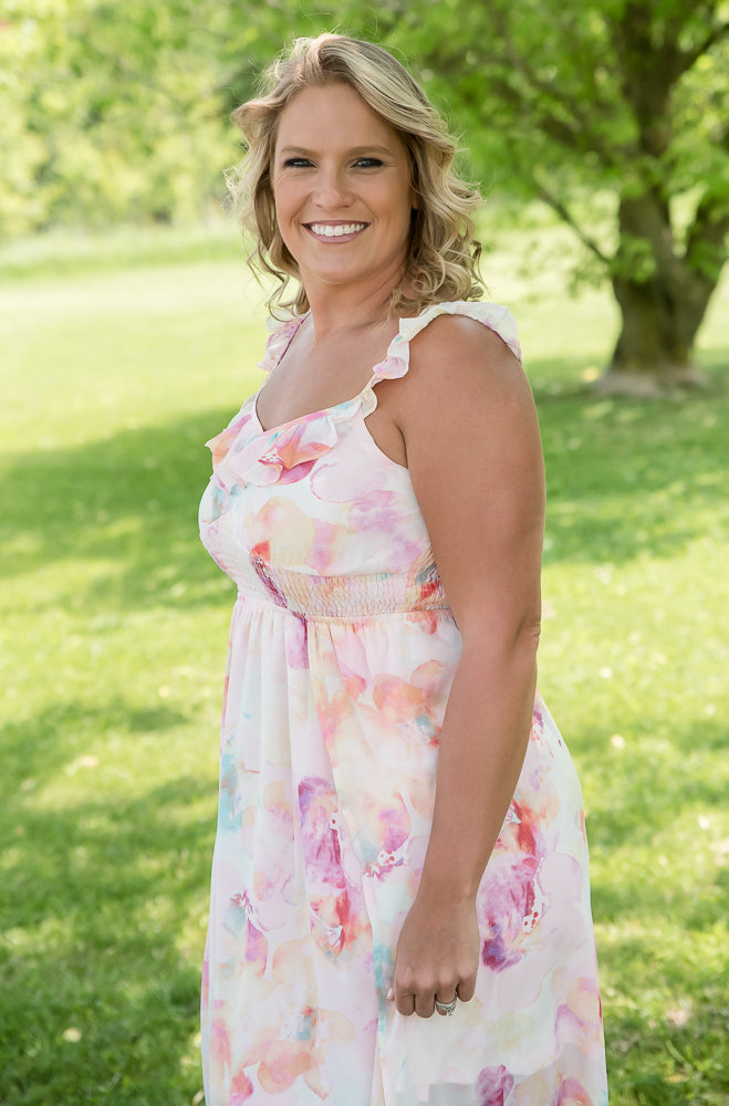 Watercolor Floral Dress